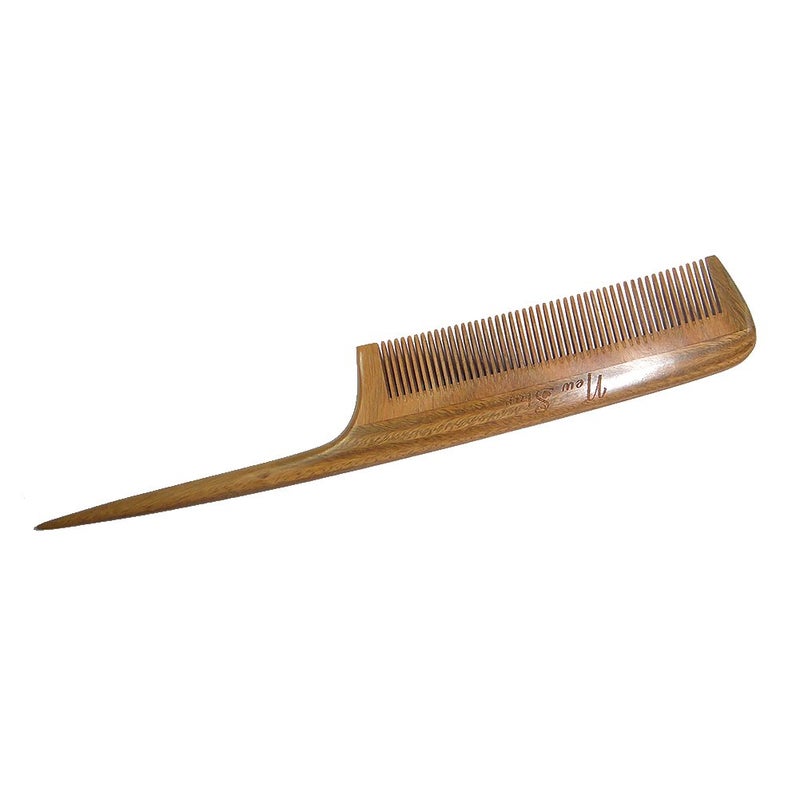 new star tattoo Fine Tooth Comb,New Star Anti-Static Green Sandalwood Rat Tail Comb with Thin and Long Handle - Image 3
